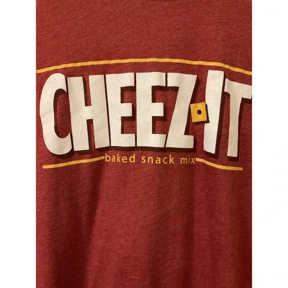 Cheez-It Snack Mix Red t-shirt Official Authentic Kelloggs Brand Clothing XL - Picture 2 of 4